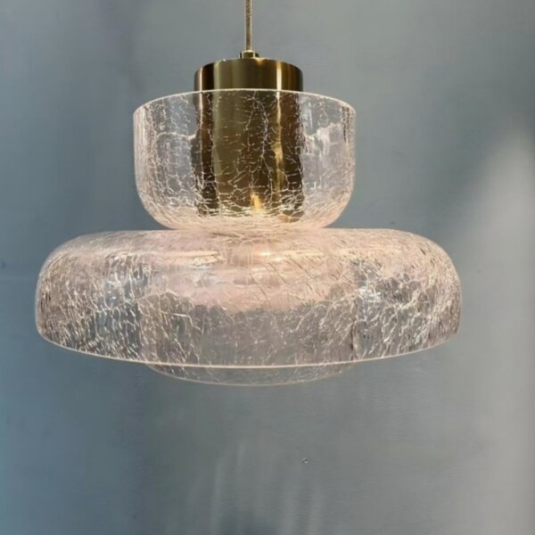 H12CM Cracked Glass Pendant Light - 图片 4