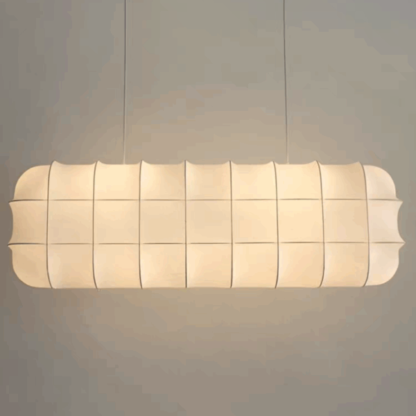 H41CM Cuboid Silk Pendant Lamp - 图片 5