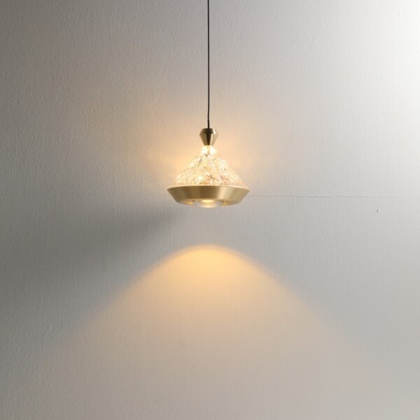 D12cm Conical Golden Black Pendant Lamp - 图片 5
