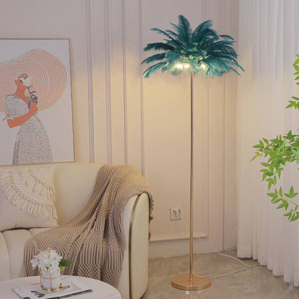 H150CM Iron Feather Floor Lamp - 图片 6
