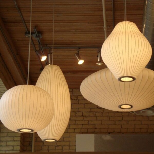H20CM UFO-Style Silk Pendant Lamp - 图片 5