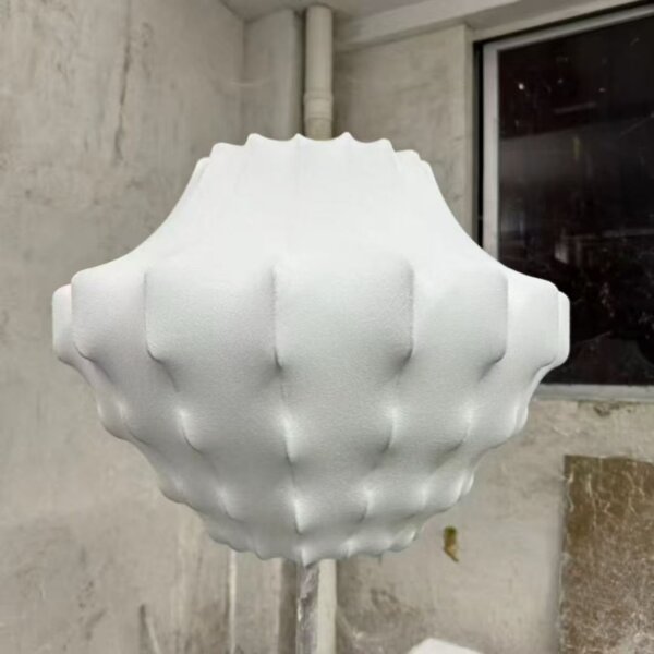 E27/E26 White Silk Iron Pendant Light - 图片 5