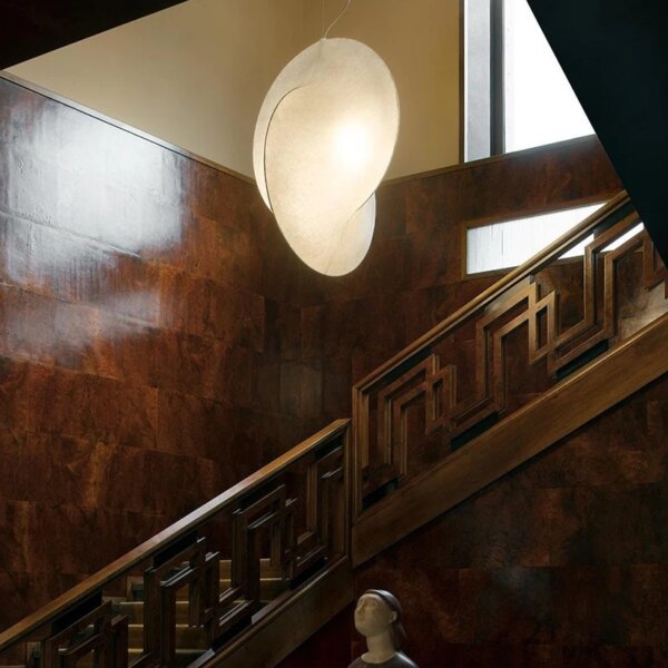 H74CM White Artificial Silk Pendant Lamp - 图片 5