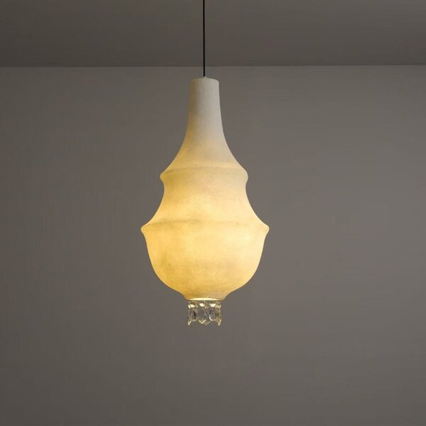 H35cm Retro Silk Pendant Lamp - 图片 6
