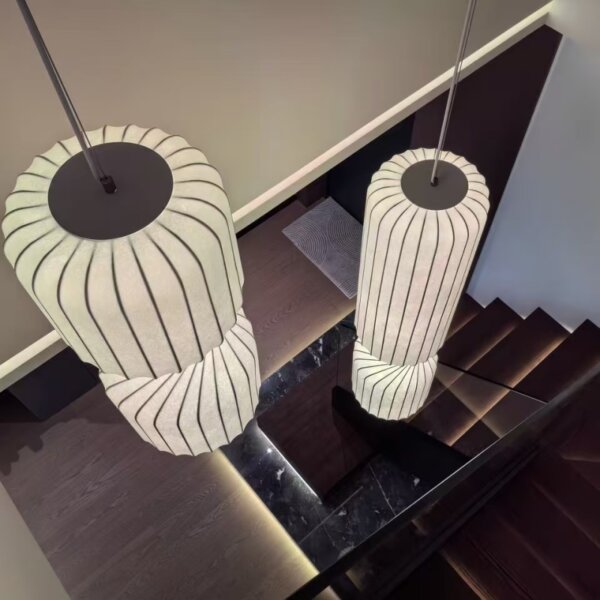 H120CM Silk Lantern Pendant Lamp - 图片 5
