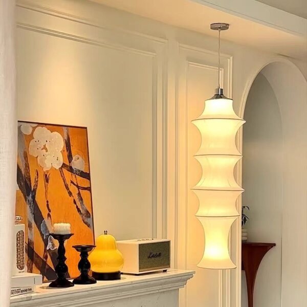 H100cm Bamboo Silk Pendant Light - 图片 5