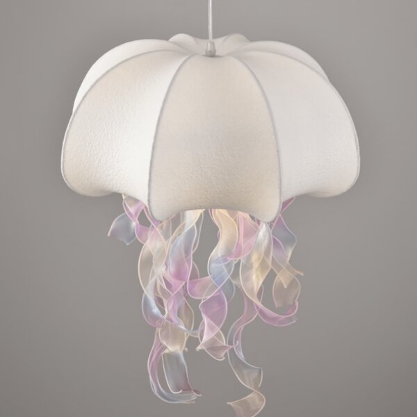D50cm Jellyfish Silk Pendant Light - 图片 5
