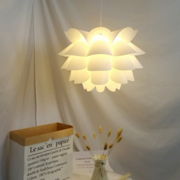 Iron Acrylic Lotus Pendant Light - 图片 5
