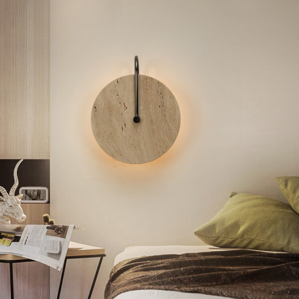 Wabi-Sabi Style LED Stone Wall Lamp - 图片 5