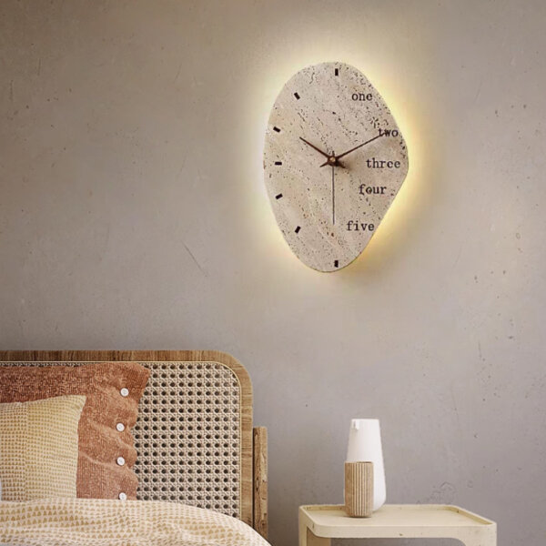 Clock Style LED Stone Wall Light - 图片 5