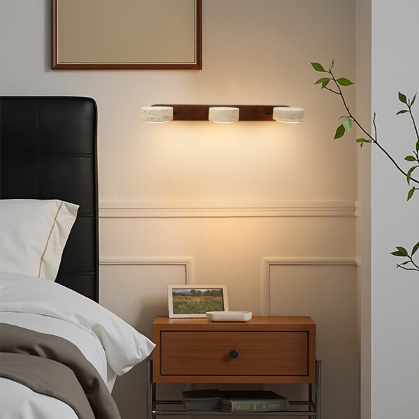 Wood Yellow Stone LED Wall Light - 图片 5