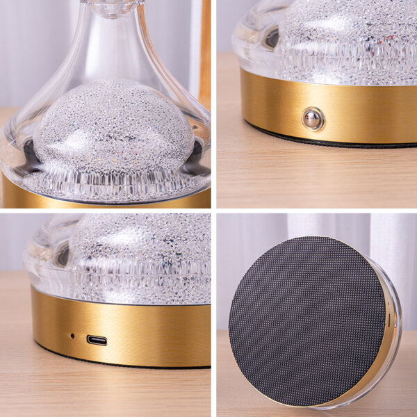 H18cm Copper Wine Bottle Table Light - 图片 5