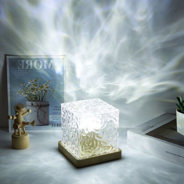 H12cm Square Water Ripple Table Lamp - 图片 5