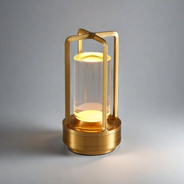 Golden Silver Black Lantern LED Table Lamp - 图片 5