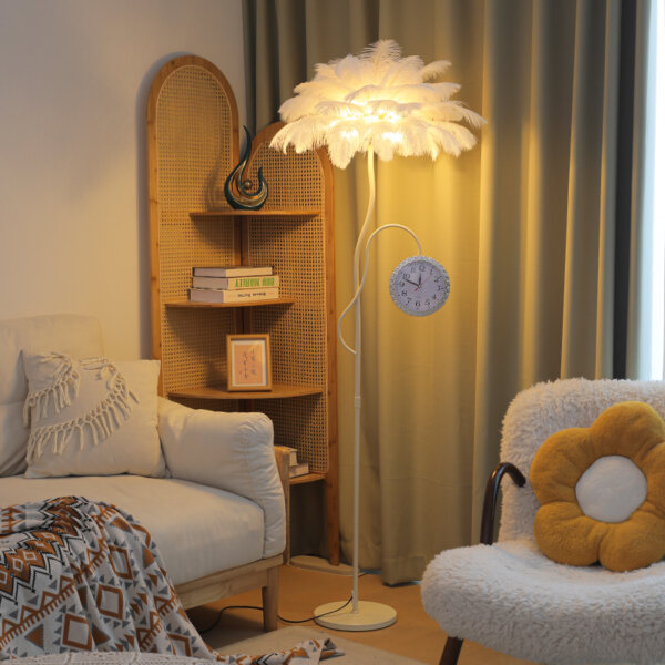 H165CM Hardware Marble Vintage Floor Lamp - 图片 6