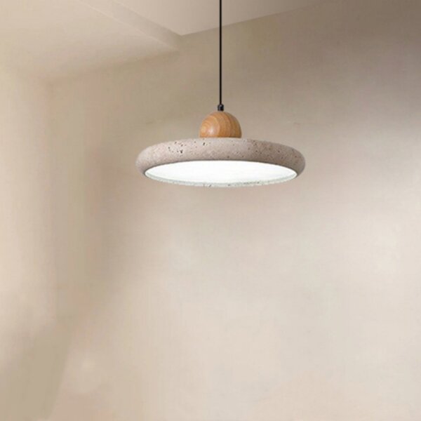 D30cm Wabi Sabi Stone LED Pendant Lamp - 图片 5