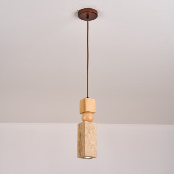 Wabi Sabi Travertine Marble Pendant Light - 图片 5