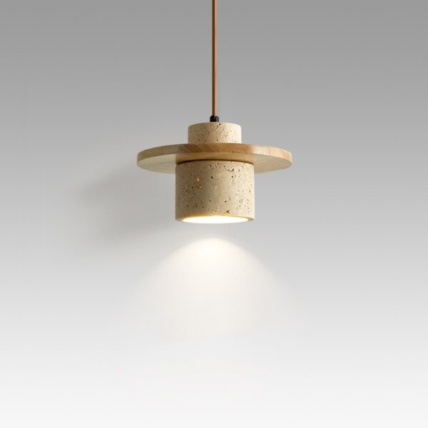 E27/E26 Yellow Caver Stone Pendant Light - 图片 5