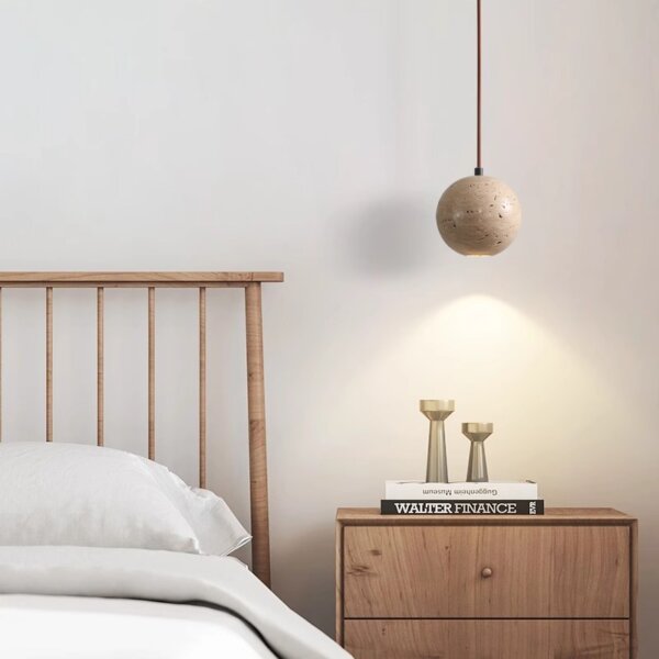 D11cm Travertine Small LED Pendant Light - 图片 5