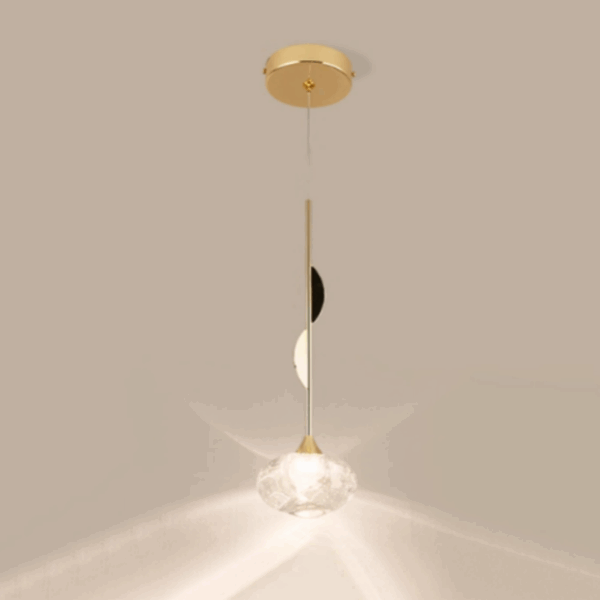 H36CM Golden Crystal Pendant Light - 图片 5