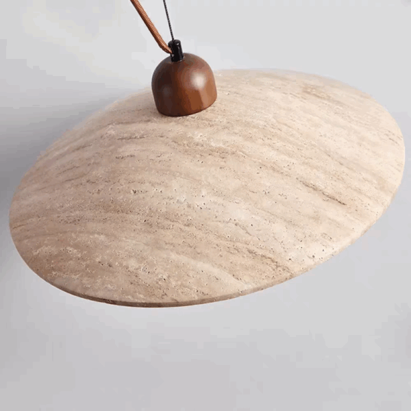 D25cm Travertine Stone Pendant Lamp - 图片 5