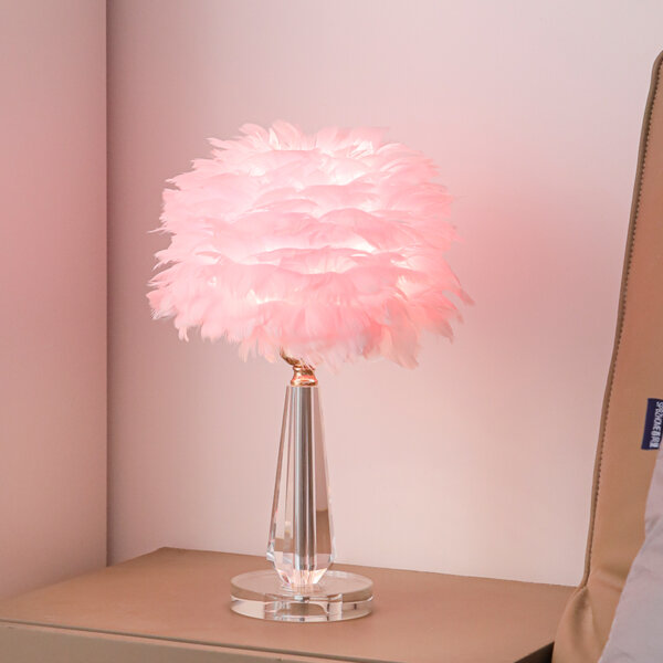 D30CM Crystal Feather Table Light - 图片 5