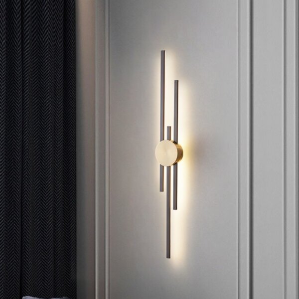 Full Copper Long Linear Wall Light - 图片 5