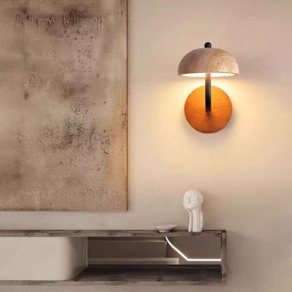 D12cm Umbrella Stone LED Wall Lamp - 图片 5