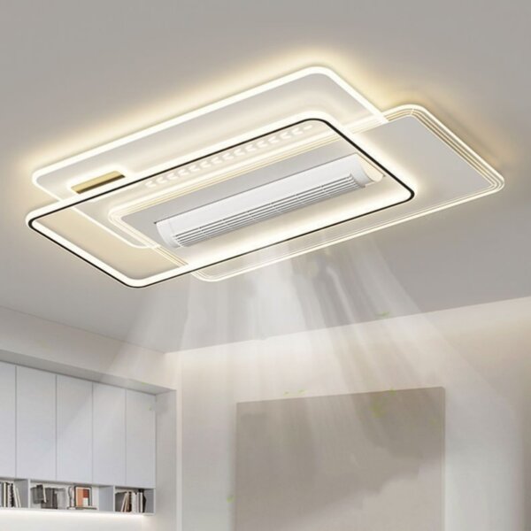 Large Wind Quiet Bladeless Ceiling Fan Lamp - 图片 5