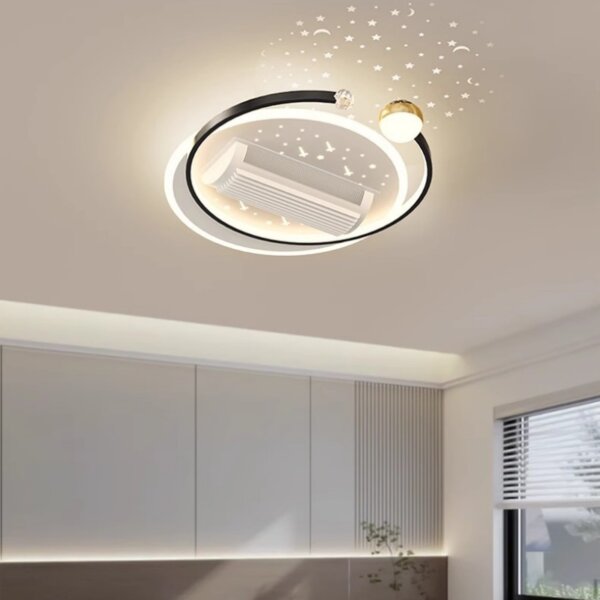 Natural Wind Bladeless Ceiling Fan Lamp - 图片 5