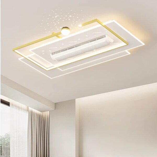 W68CM Bladeless Silent Ceiling Fan Lamp - 图片 5
