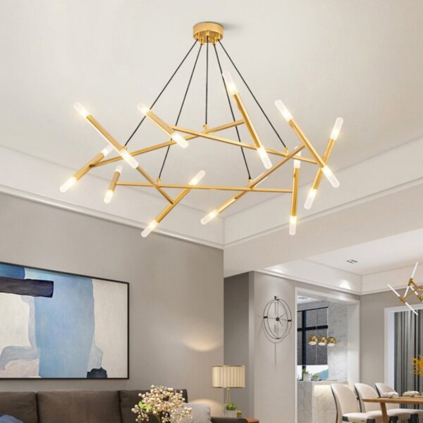 G4 Gold Iron Acrylic Pendant Light - 图片 5