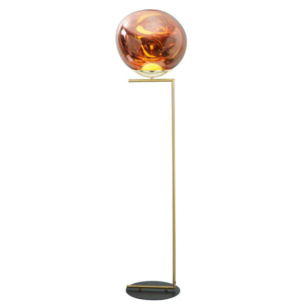 E27/E26 Lava Acrylic Gold Floor Light - 图片 5