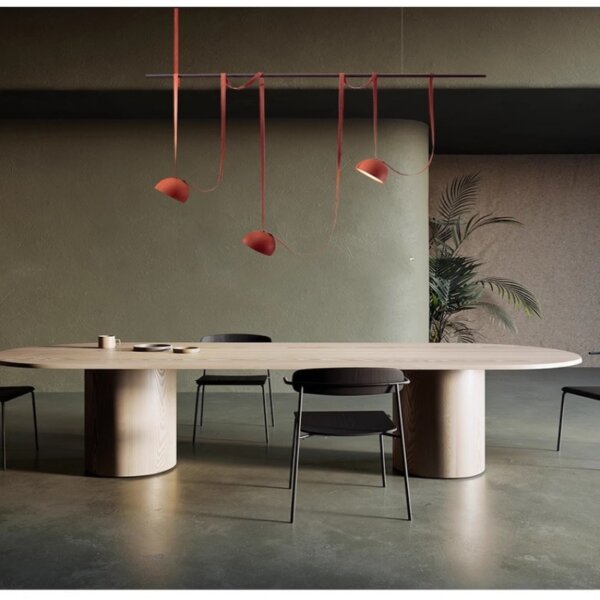 24W Belt Iron Orange Black Pendant Lamp - 图片 5