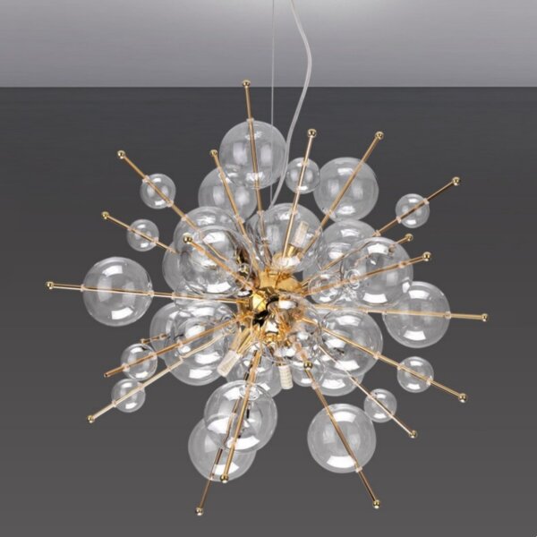 G9 Sliver Gold Glass Ball Pendant Light - 图片 5