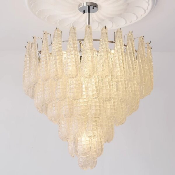 E14/E12 Transparent Pink Glass Pendant Lamp - 图片 5