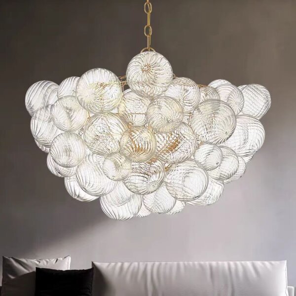 5-12 Heads Bubble Ball Glass Pendant Lamp - 图片 5