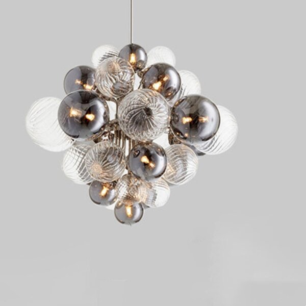 G9 Silver Glass Iron Pendant Light - 图片 5