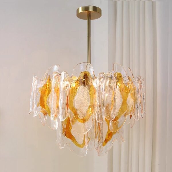 E14/E12 Amber Glass Pendant Lamp - 图片 5