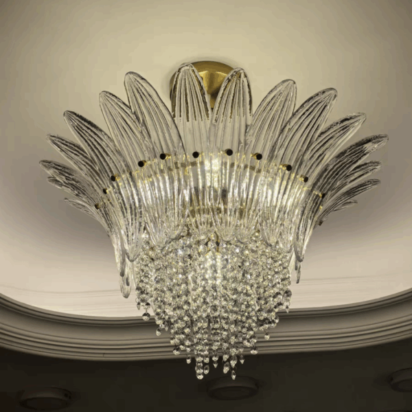 4-17 Heads Glass Crystal Pendant Lamp - 图片 5