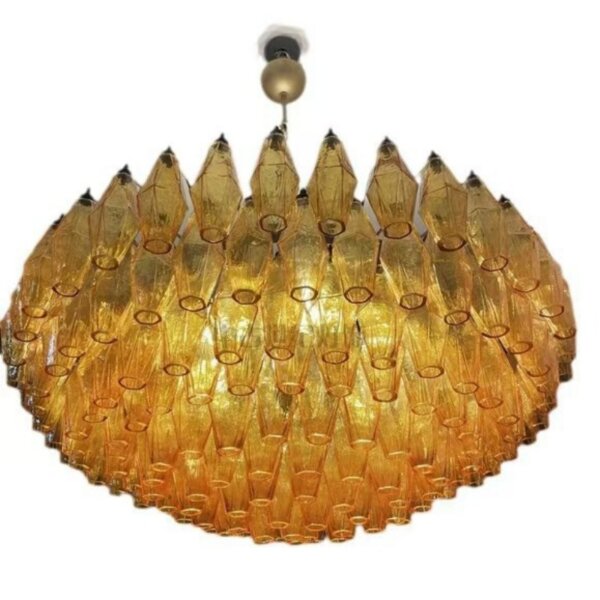E14 Gold Chrome Red Glass Pendant Lamp - 图片 5