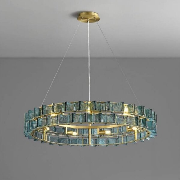 E14 Amber Blue Clear Glass Pendant Lamp - 图片 5
