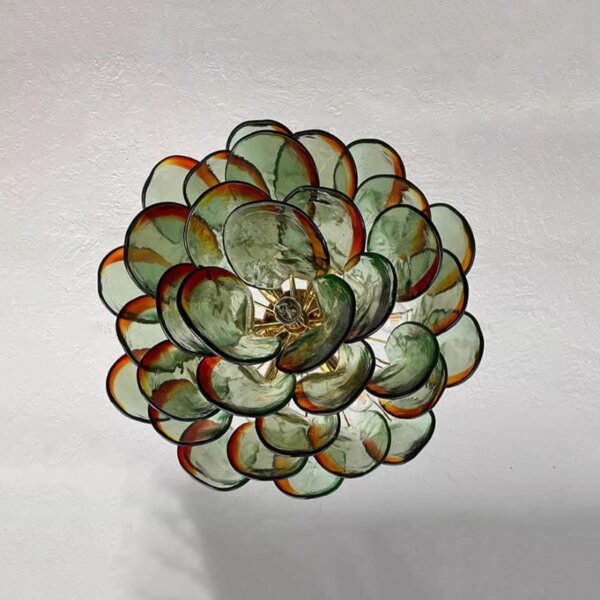 E14 Copper Green Glass Pendant Light - 图片 5