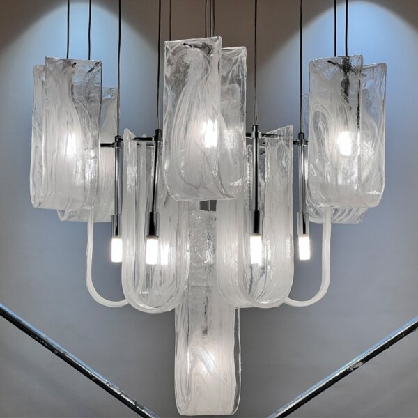 1-19 Heads U-shaped Glass Pendant Light - 图片 5
