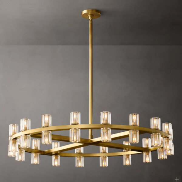 Copper Glass Single Layer Pendant Lamp - 图片 5