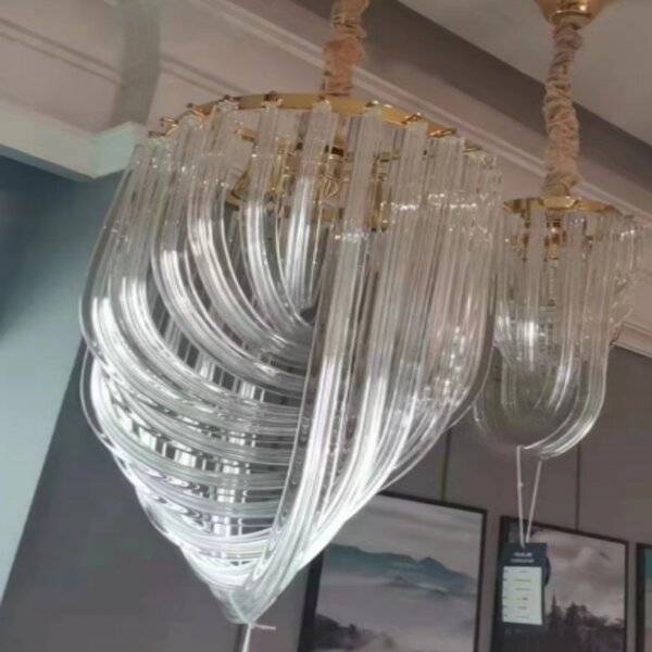 E14 Glass Elbow Copper Pendant Light - 图片 5