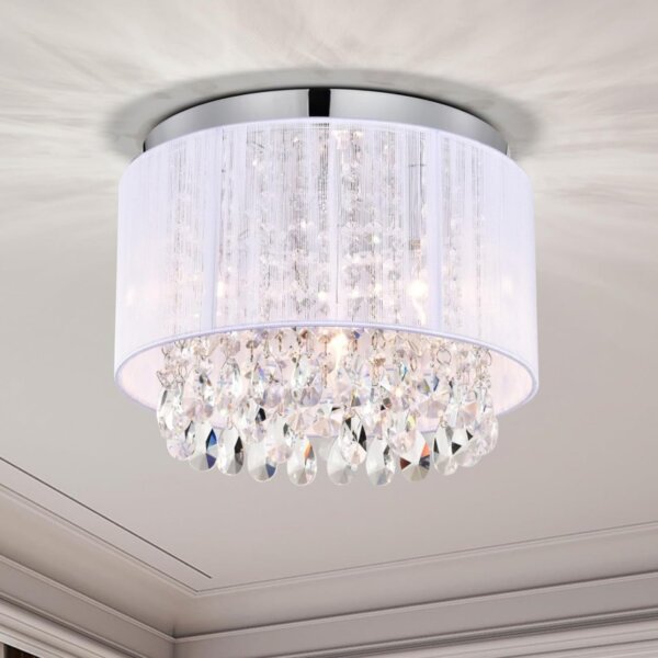 E14 Crystal Round Ceiling Lamp - 图片 5