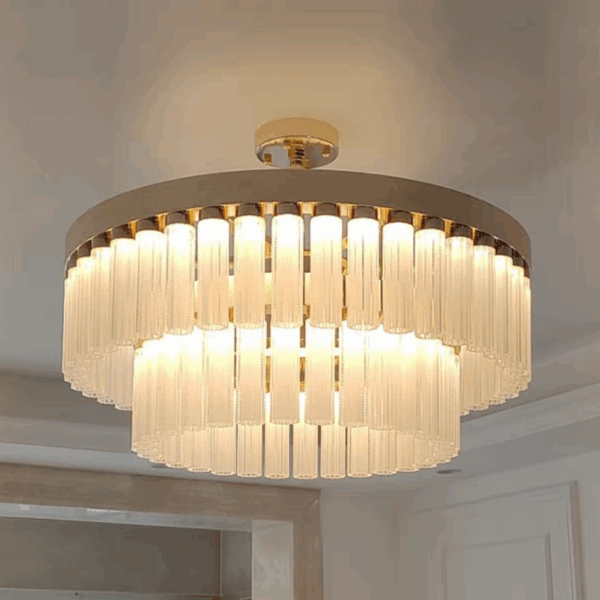 G4 Glass Chrysanthemum Tube Pendant Light