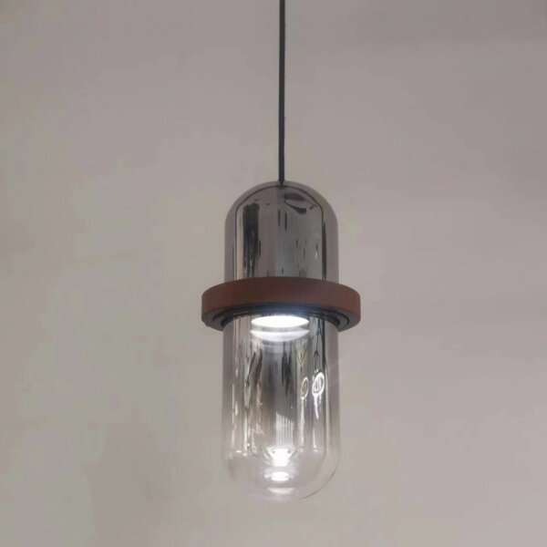 H38CM Smoke Gray Glass Pendant Light - 图片 2