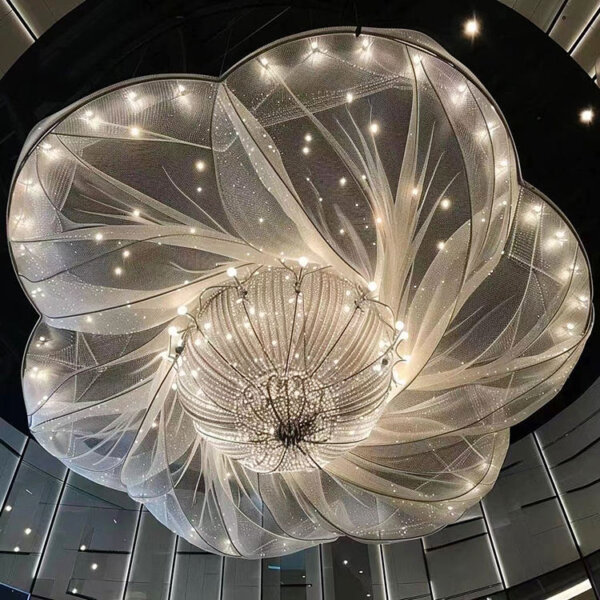 Petal Ribbon Custom Glass Chandelier - 图片 4